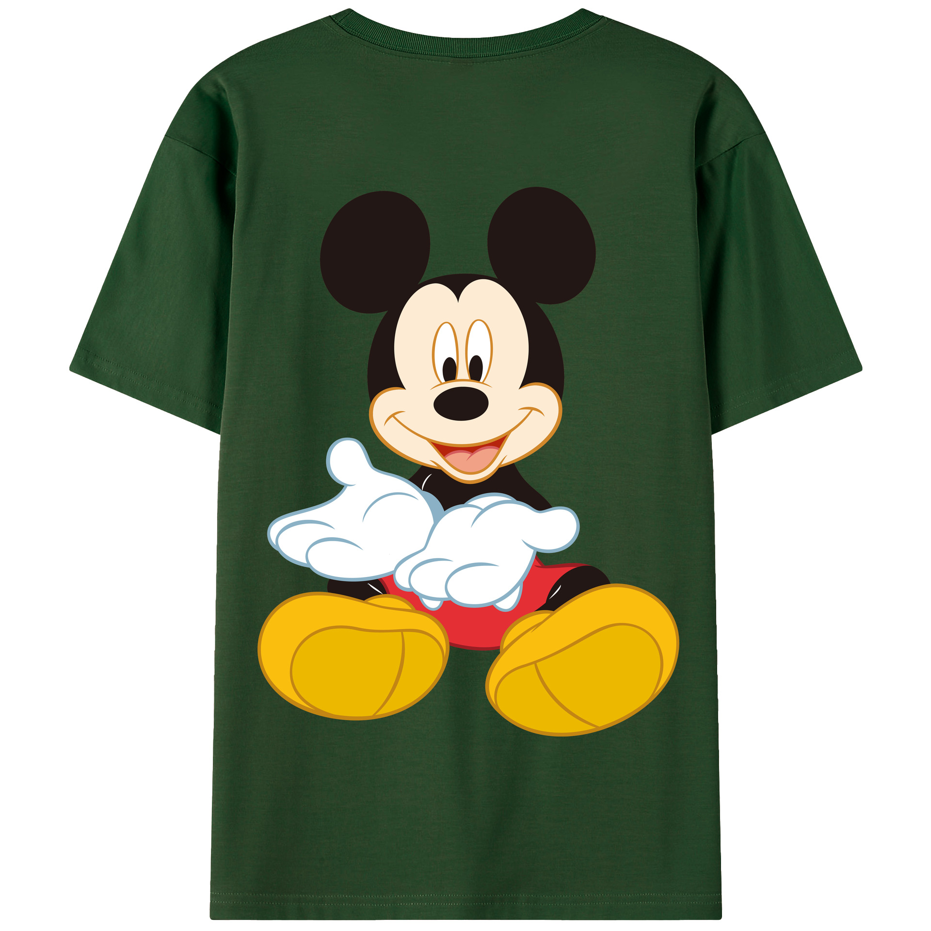 （画像用） ミッキーマウス Mickey Mouse 綿100％半袖Tシャツ（背面プリント）